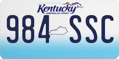 KY license plate 984SSC