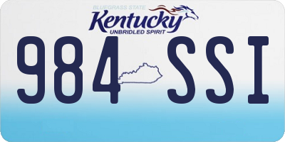 KY license plate 984SSI