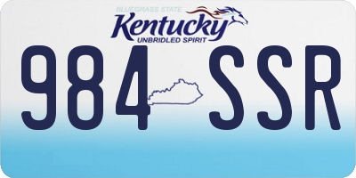 KY license plate 984SSR