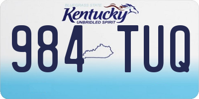 KY license plate 984TUQ