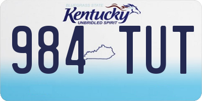 KY license plate 984TUT