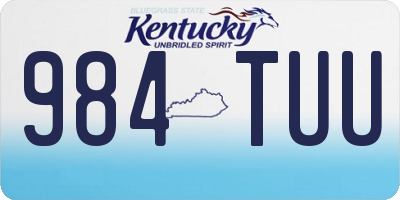 KY license plate 984TUU