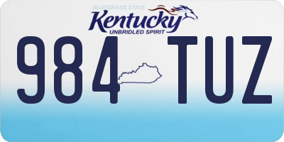 KY license plate 984TUZ