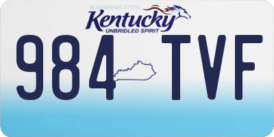 KY license plate 984TVF