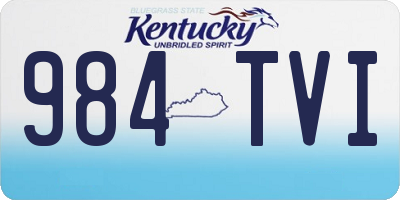 KY license plate 984TVI