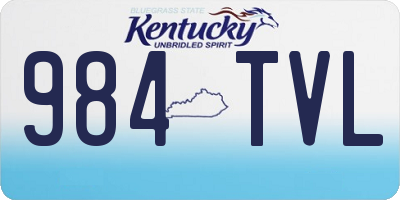 KY license plate 984TVL