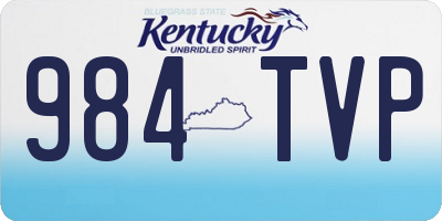KY license plate 984TVP