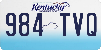KY license plate 984TVQ