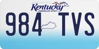 KY license plate 984TVS
