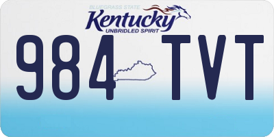 KY license plate 984TVT