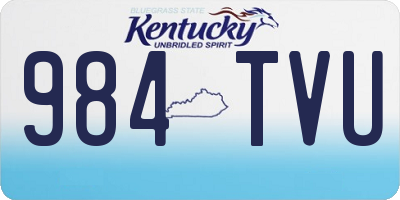 KY license plate 984TVU