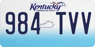 KY license plate 984TVV