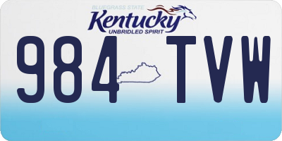 KY license plate 984TVW