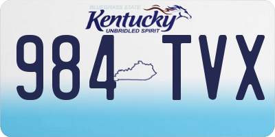 KY license plate 984TVX