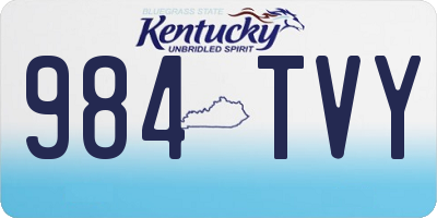 KY license plate 984TVY