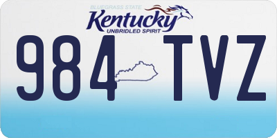 KY license plate 984TVZ