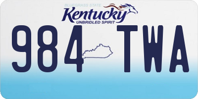KY license plate 984TWA