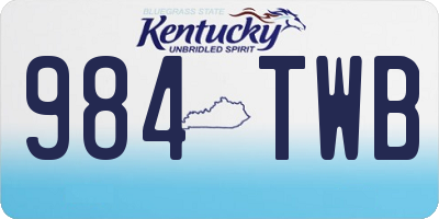 KY license plate 984TWB