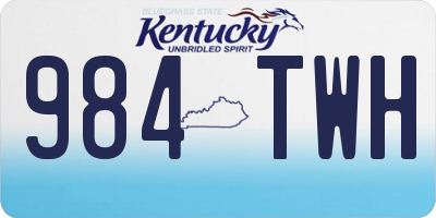 KY license plate 984TWH