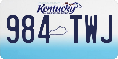 KY license plate 984TWJ