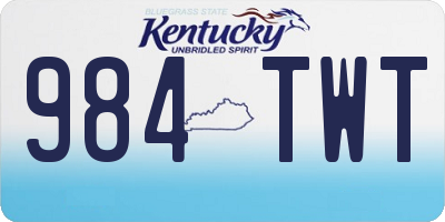 KY license plate 984TWT