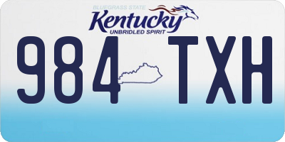 KY license plate 984TXH