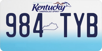 KY license plate 984TYB