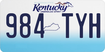 KY license plate 984TYH