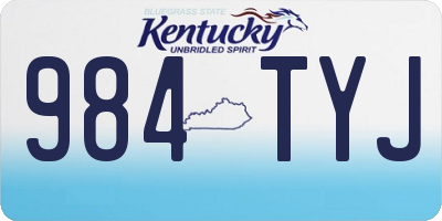 KY license plate 984TYJ