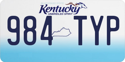 KY license plate 984TYP