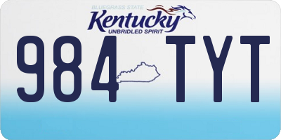 KY license plate 984TYT