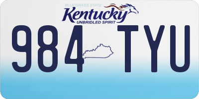 KY license plate 984TYU