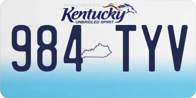 KY license plate 984TYV