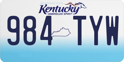 KY license plate 984TYW