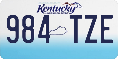 KY license plate 984TZE