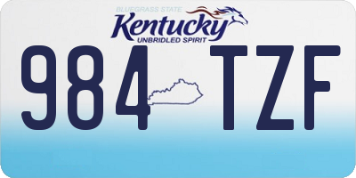 KY license plate 984TZF