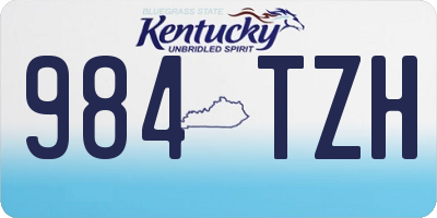 KY license plate 984TZH