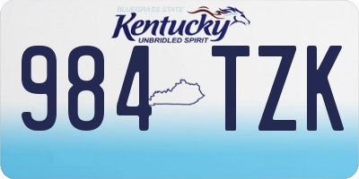 KY license plate 984TZK