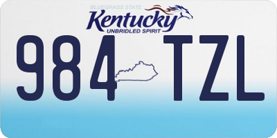 KY license plate 984TZL