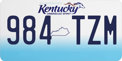 KY license plate 984TZM