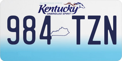 KY license plate 984TZN