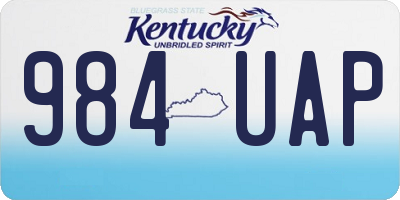 KY license plate 984UAP