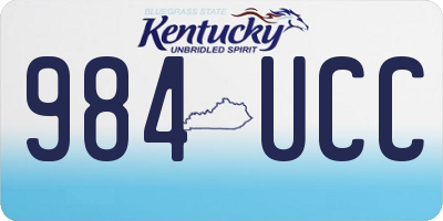 KY license plate 984UCC