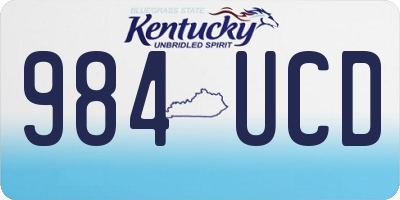 KY license plate 984UCD