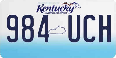 KY license plate 984UCH