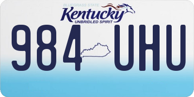 KY license plate 984UHU