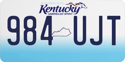 KY license plate 984UJT