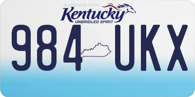 KY license plate 984UKX