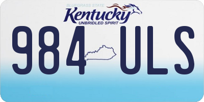 KY license plate 984ULS