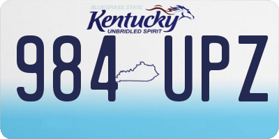 KY license plate 984UPZ